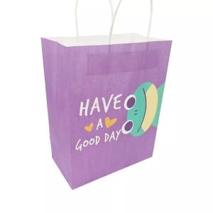 Quality Animal Print 90gsm 100gsm 110gsm Paper Shopping Bags With Twisted Handles for sale