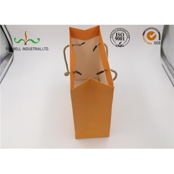 Eco Friendly Cardboard Shopping Bags With Round String Handles , Printed Your Own Logo