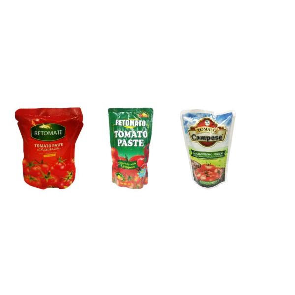 250g Tomato Paste In Sachet Stand Up Sweet And Sour 30%-100% Purity