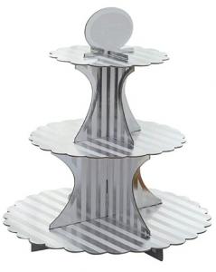 China Fruit Pastry Plate Birthday Party 2 Tiers Disposable Cake Stand on sale