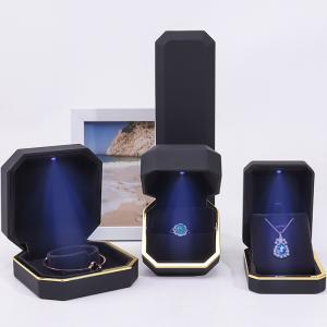 Quality Handmade Plastic Velvet Jewelry Packaging Box for Bracelet Earrings Pendant Necklace Ring for sale