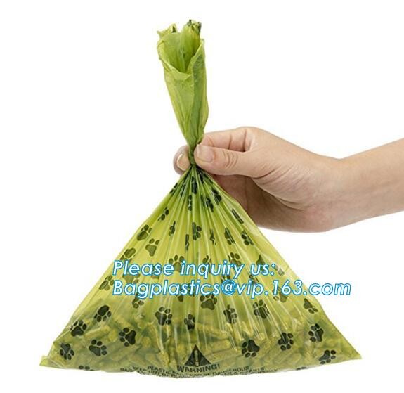 ok compost home certified 100% biodegradable nappy sacks with handle, Strong and durable Baby nappy sacks Made in China