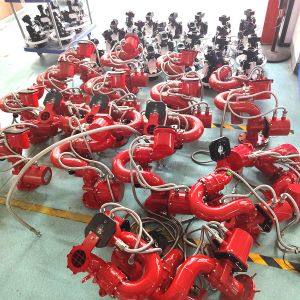 Electric Automatic Fire Water Monitor Firefighting Multifunctions AC 110V