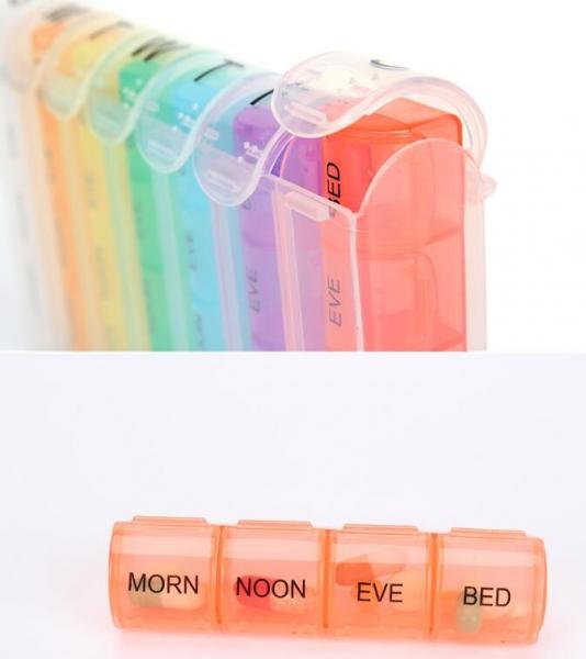 Portable Creative style foldable travel plastic cup with pill case, Random color creative travel cup with pill case for
