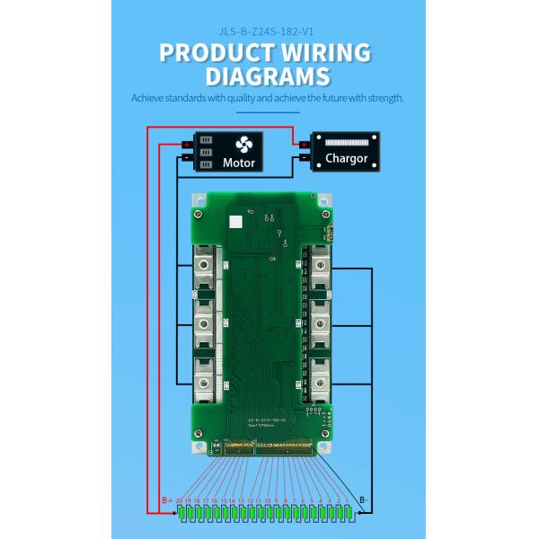 3.2v Lithium Ion Battery Packs Battery Management System Bms 60A-110A 13S-17S