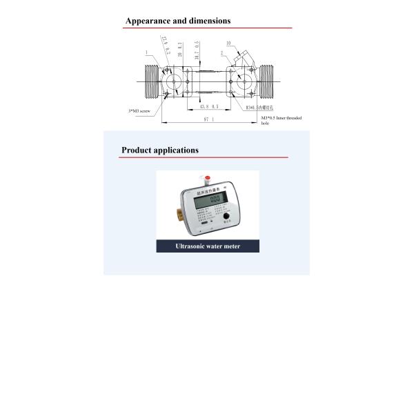 Dia 20mm Brass Pipe Flow Sensor Ultrasonic High Temperature Resistance