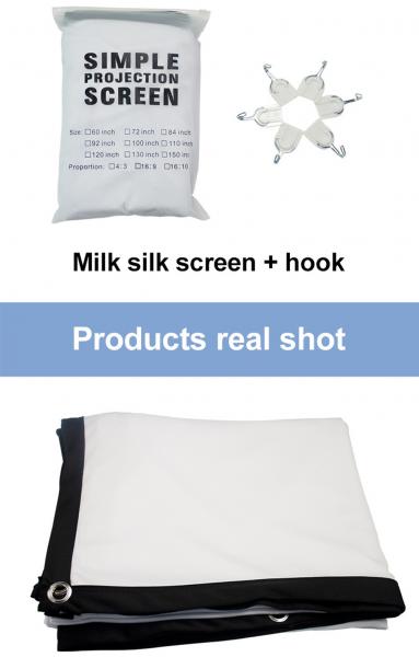 Collapsible Motorized Projector Screen Floor Rising Soft Milk Silk Screen