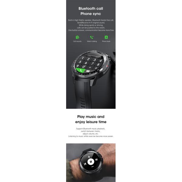 IP68 Waterproof 200mAh Heart Rate Monitor Smartwatch For IOS Android Phone