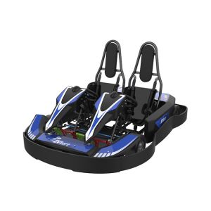 Quality Blue 48V 60Ah Battery Double Seater Go Kart 1050mm Wheelbase for sale