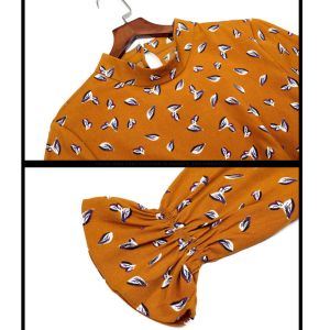 fashion polyester print layered skirt fringed dress medium style