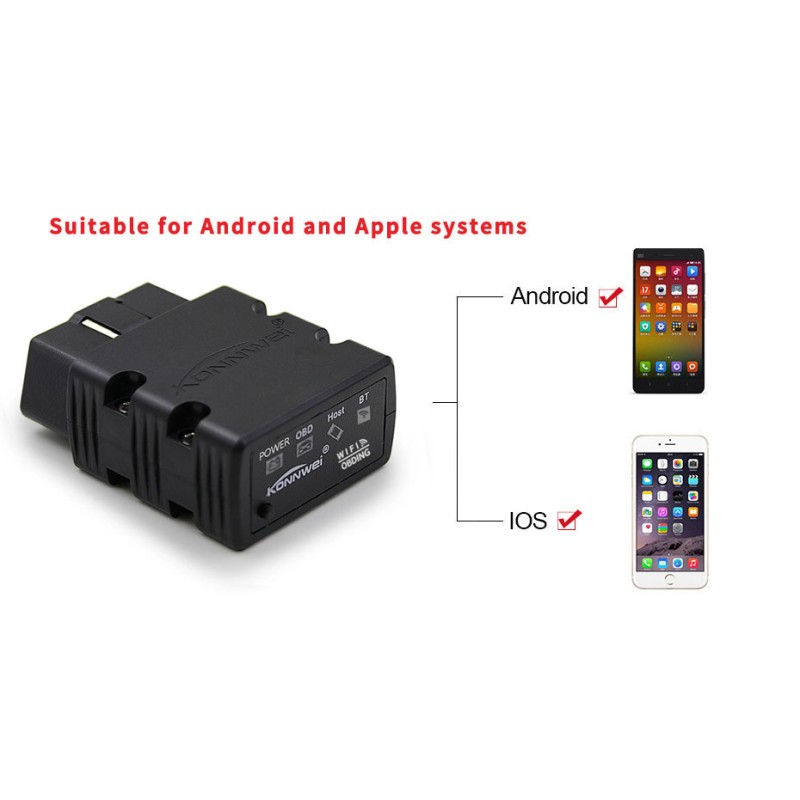 WIFI Automotive Code Readers Scan Tools / Check Engine Light Device IOS Android Iphone