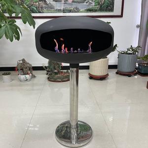 China Long Burn Time Ethanol Fire Pits Freestanding Fireplace With Manual Ignition System on sale