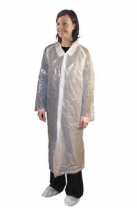 China Extra Long Lab Coat  , Fluid Resistant White Disposable Polypropylene Lab Coat  on sale