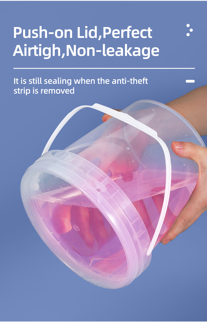 1L 20L Plastic Bucket With Handle And Lids Transparent and Multi-functional for Paint