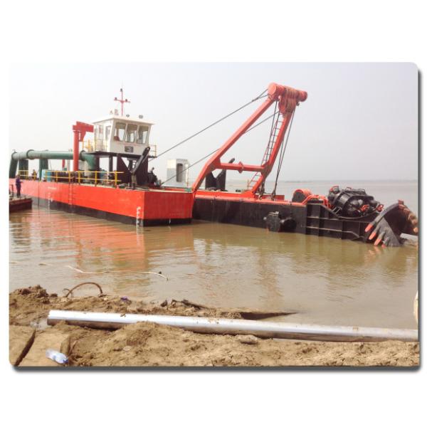 Heavy Duty Sludge dredger ship With Centrifugal Slurry Pump 500 Cubic Meters Per Hour