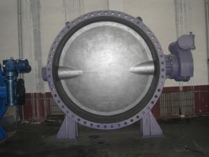 Quality DN2200 Double Offset Butterfly Valve / Threaded  Butterfly Valve for sale
