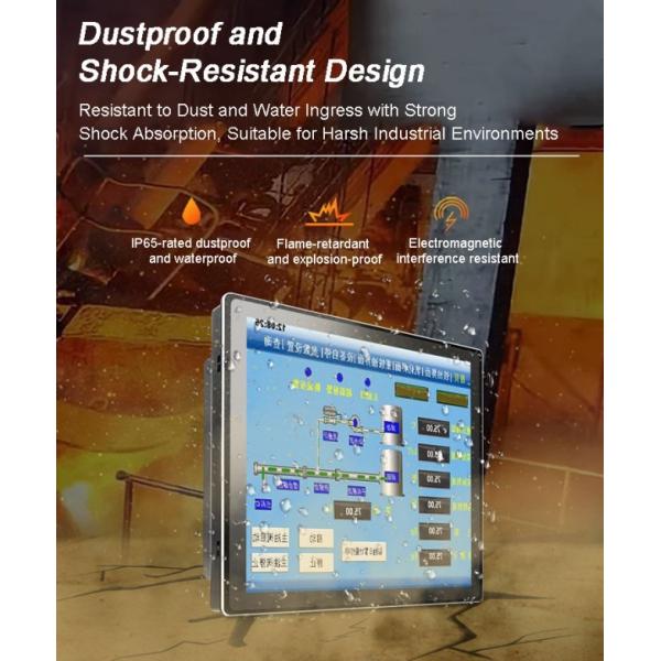 19 inch Thin Comercial Front Open Frame Embedded Ip65 All in One Workshop Wall-Mounted Touch Display