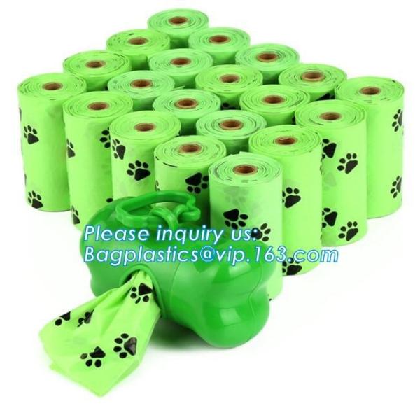 ok compost home certified 100% biodegradable nappy sacks with handle, Strong and durable Baby nappy sacks Made in China