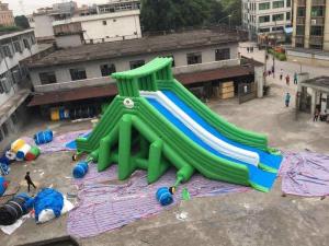 China Multicolor Inflatable Water Slides Bouncer Blow Up Castle Combo on sale