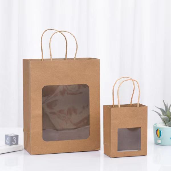 Varnishing Custom Printed Paper Bags Square Bottom Bags for clothing shoes