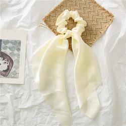 Quality Ponytail Scarf Scrunchie Holders Imitate Silk Satin Solid Color Knotting Ribbon 28cm 20g for sale