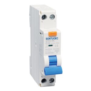 Buy cheap 6KA 4.5KA 18mm width 1P+N Single Phase Electrical Type RCBO Circuit Breaker 40A from wholesalers