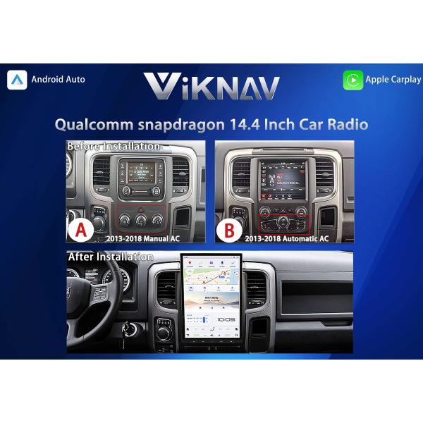 VIKNAV 14.4 " Car Radio For Dodge RAM 2013-2018 Wireless Carplay Android
