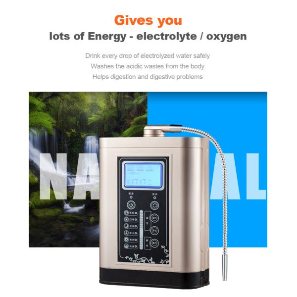 5 Ti Pt Plates Alkaline Water Ionizer 0.1-0.4MPa With Water Purification Filter