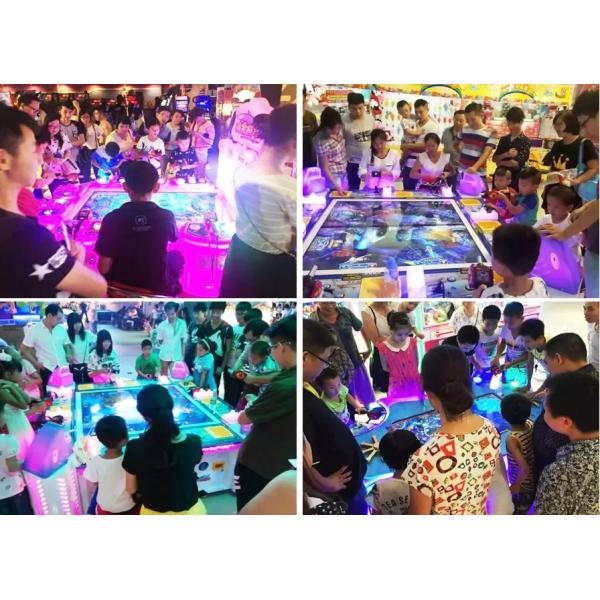 10 Players Kids Arcade Machine / Indoor Fishing King 10p Amusement Arcade Game Machine