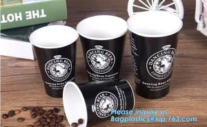 Quality High quality disposable paper cup lower price coffee cup,ripple double single wall disposable coffee paper cup, BAGEASE for sale