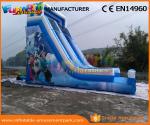 Blue PVC Tarpaulin Frozen Commercial Inflatable Slide Inflatable Dry Slide for