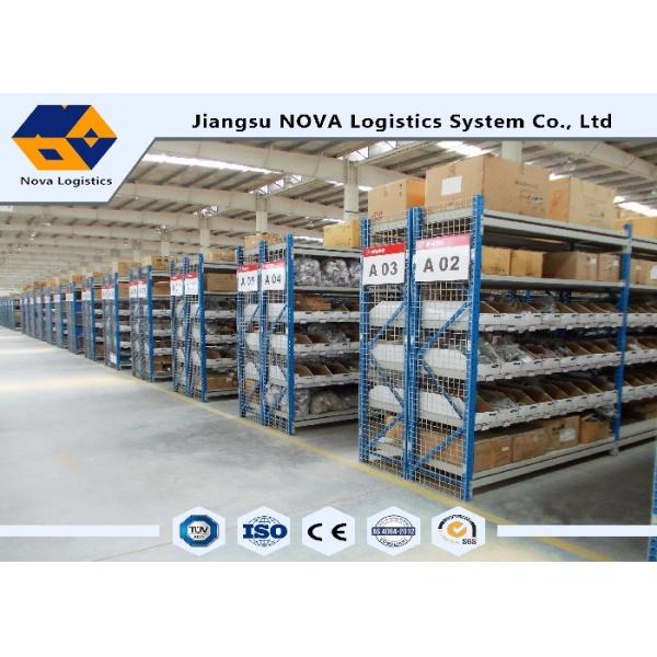 Storing Angle Slotted Storage Racks , Light Duty Boltless Rivet Shelving Warehouses