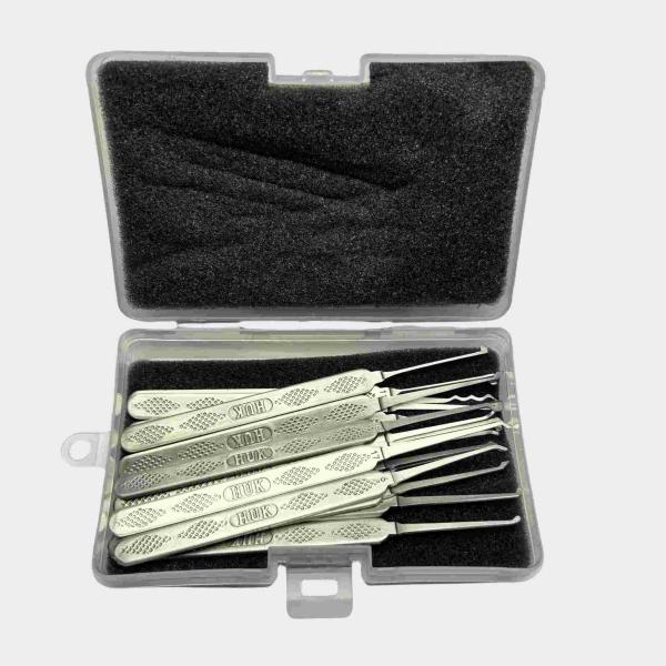 Stainless Steel Practice Padlock Set Mix Color Lock Picking Tools 18+2