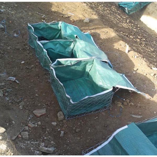 Hexagonal Metal Gabion Mesh Basket 1.0x1.0x0.5m PVC Coated