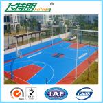 4mm Silicon PU Sports Flooring / Green Badminton Court Flooring Durable Seamless
