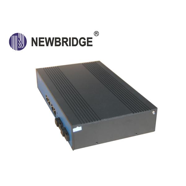 Single fiber 2 fiber 10 100 1000M industrial fiber ethernet switch 4 RJ45 media converter