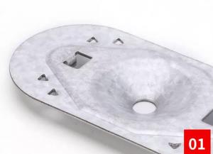 China Zinc Coated Steel Oval Barbed Plate For Fix Waterproofing Membrane To Roof Decks on sale
