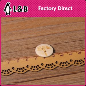 Custom Fashion Logo Wood Button
