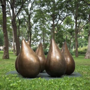 China Large Brass Bronze Casting Pear Sculpture Statue on sale