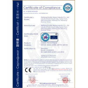Weifang Sinolink Heavy Industry Co., Ltd. Certifications