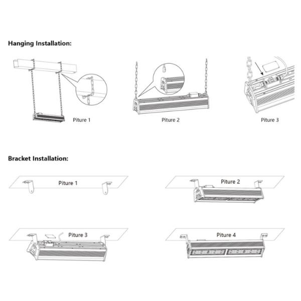IP65 high efficiency 200W industrial led high bay light Linear fixture with high brightness