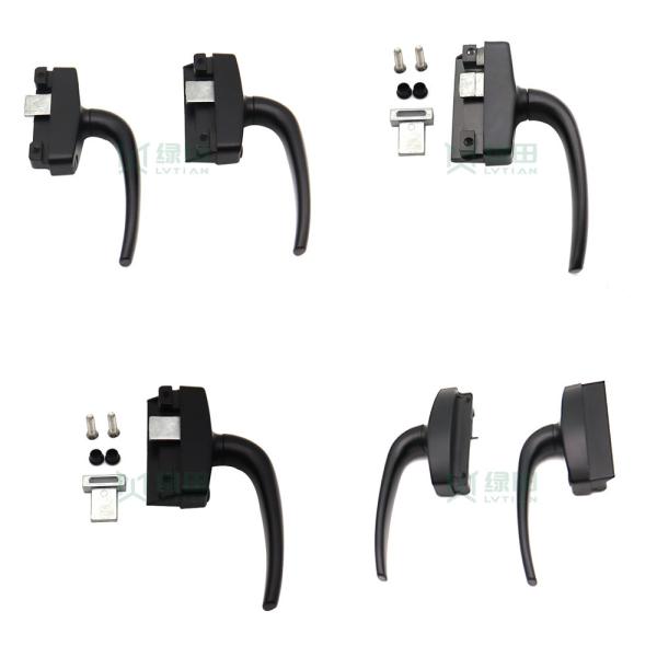 Customized Oblique Black Door And Window Handles Anti Rust Aluminum Alloy
