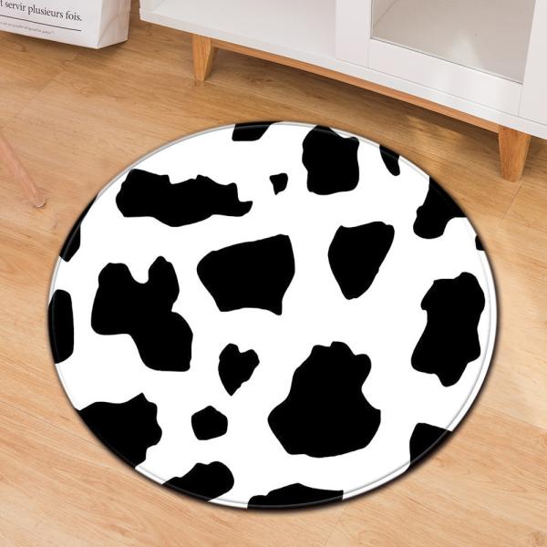 Modern Minimalist Printed Chair Floor Mat Round Office Computer Floor Mat