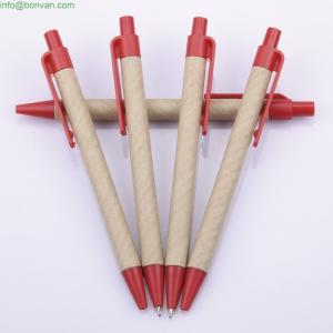China eco paper promotional ball point pen,craft paper ball pen,eco ballpoint pen on sale