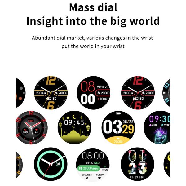 SC7A20 Sensor Bluetooth Smart Watch Blood Pressure IPS Screen 200mAH For Girls