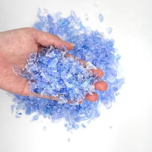 China Scrap PET Bottle Flake RPET Flakes Plastic Blue Recycled Pet Flakes on sale