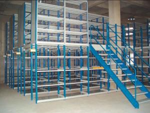 China Multi - tier mezzanine racking system(2-3 floor) 150- 500KG per level capacity on sale