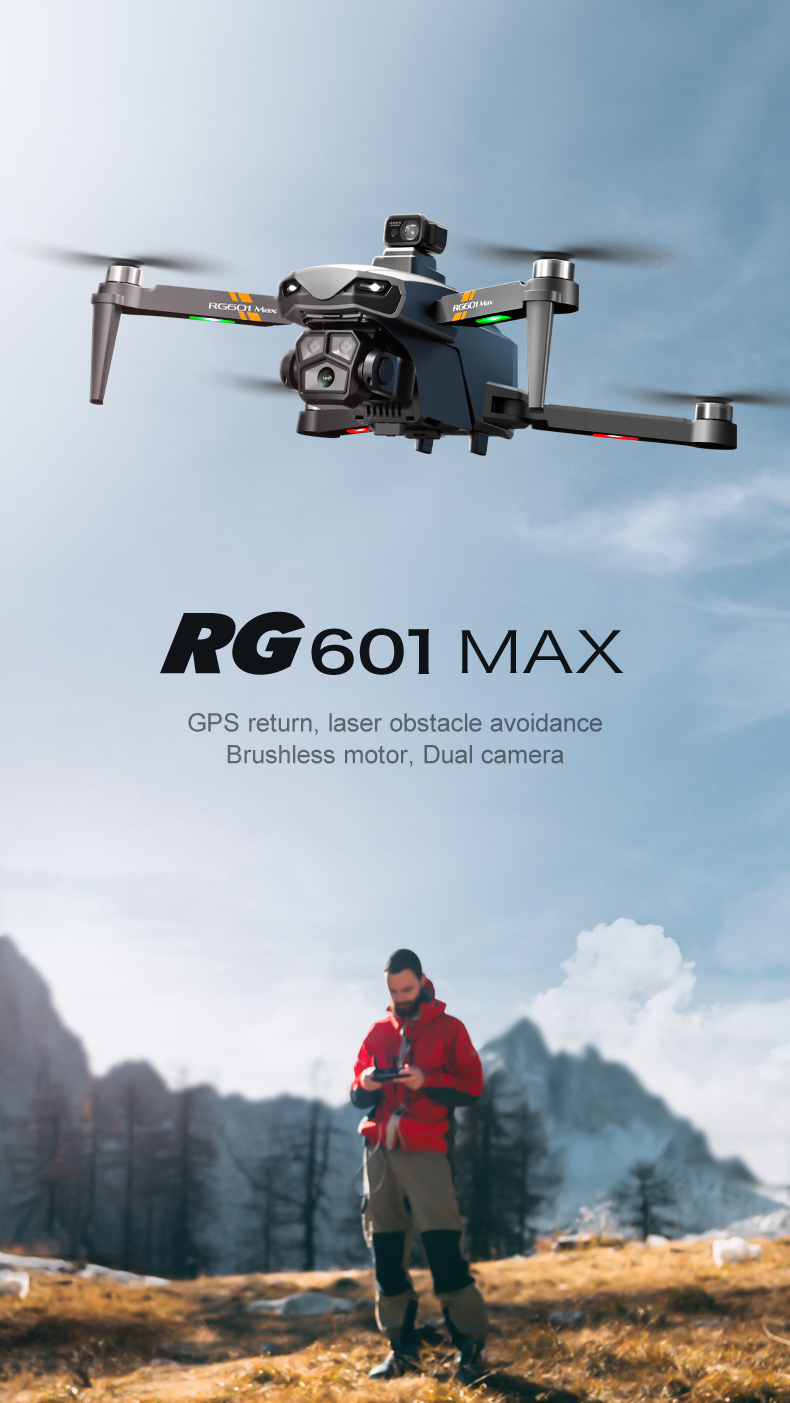 Beginner Drones Rg601 Max Gps Camera Drone 4k Professional With Dual Hd Camera Photography Brushless Motor Foldable Rc Helicopter Drone For Fun