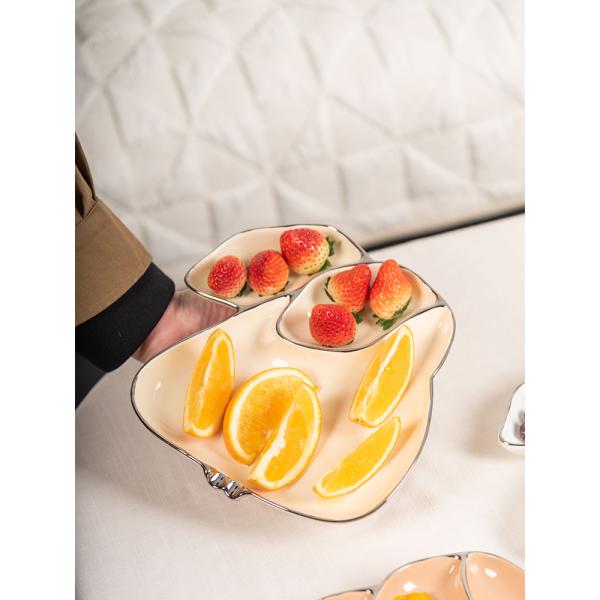 Irregular Rabbit Shape Ceramic Plate Dinnerware Type Dishes Plates for Creative Meals