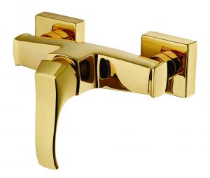 Quality Center Handle Light Gold Shower Mixer Faucet Solid Brass Bathroom Taps for sale